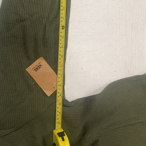 VANS WOMEN’S Size VN0A4SCAKCZ LORRAINE LONG SLEEVE THERMAL TOP LOGO Green Cotton - Picture 10 of 13